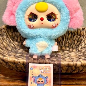 Baby Three BB3 Big Head Zipper Bag, Elephant *Liquid Glitter Eyes, Rare w/ card